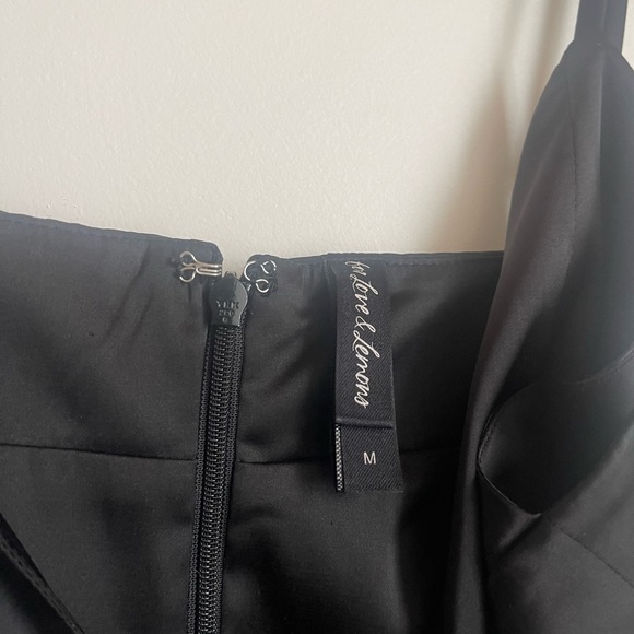 For Love & Lemon Satin Scorpio Bodysuit Black Size Medium - Picture 8 of 9